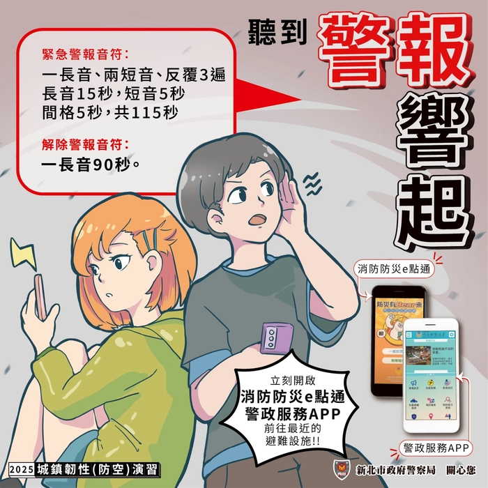 轉知 內政部「防空避難指引」圖片